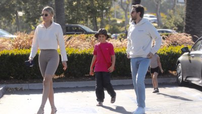 Scott Disick, Sofia Richie, Mason Disick and Penelope Disick Walking