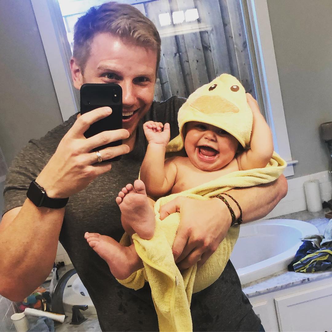 Sean Lowe and baby Isaiah