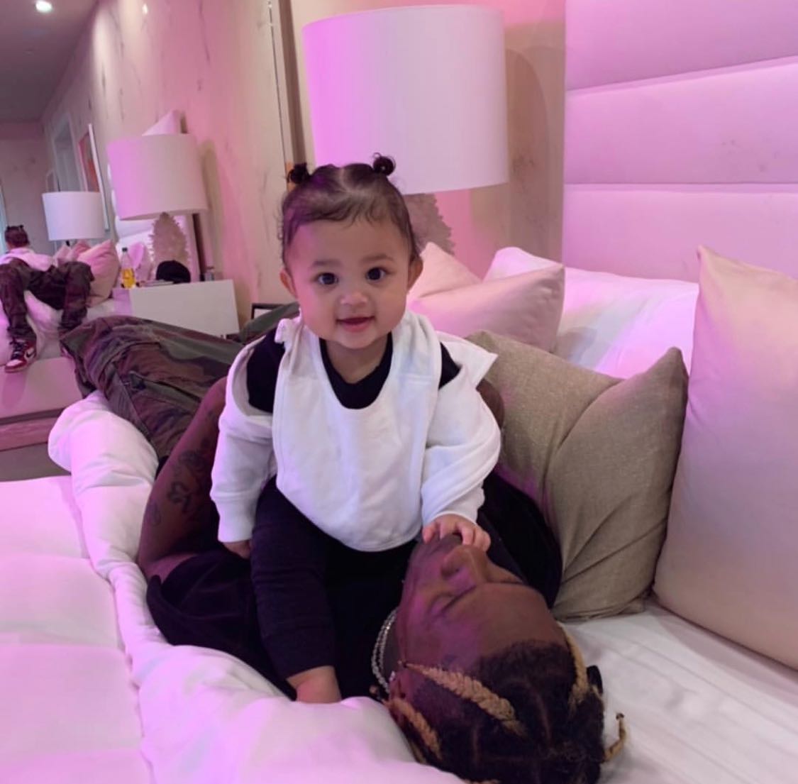 Stormi Webster and Travis Scott