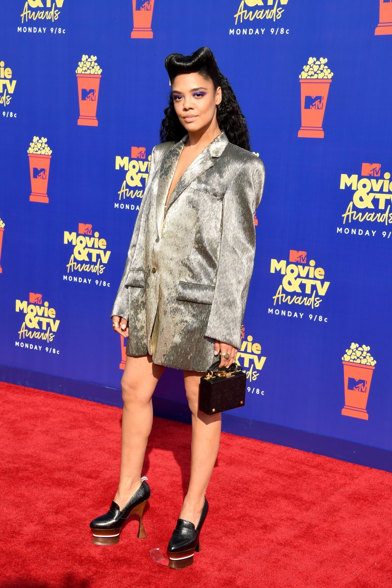 Tessa Thompson at the MTV Movie & TV Awards Red Carpet