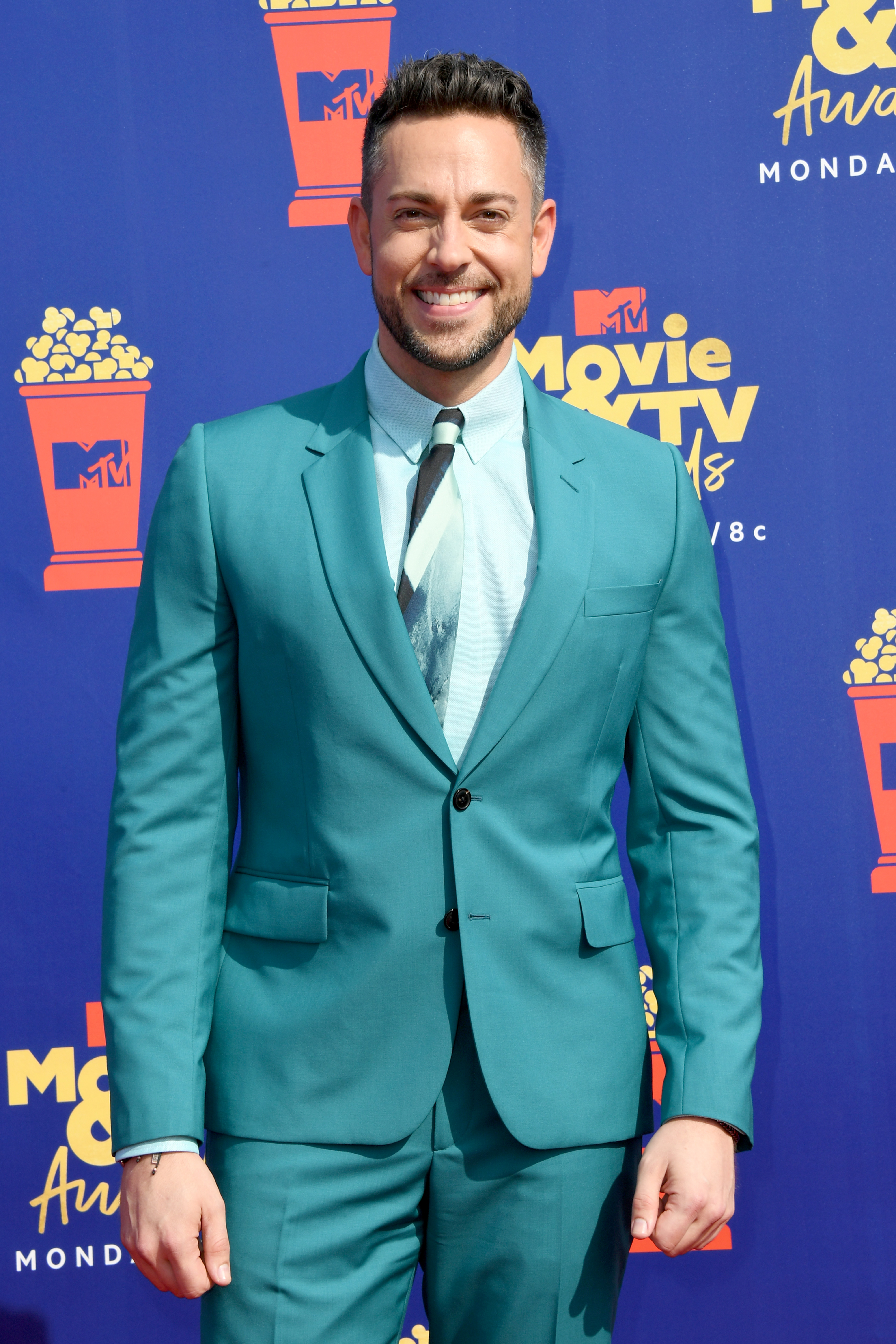 Zachary Levi at the MTV Movie & TV Awards Red Carpet