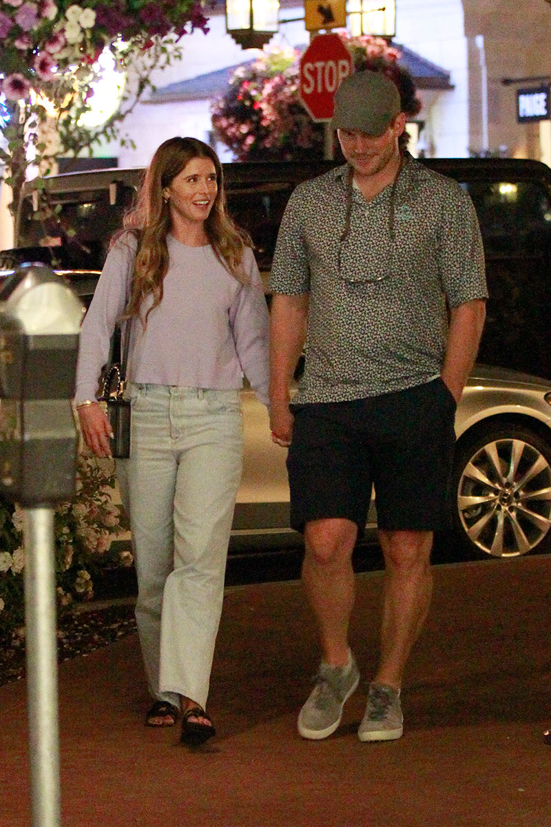 Chris Pratt and Katherine S Hold Hands During Date Night