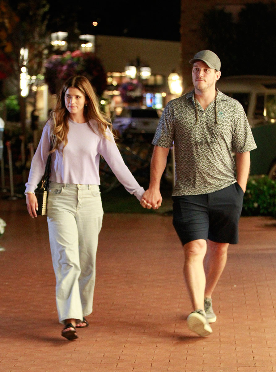 Chris Pratt and Katherine S Hold Hands During Date Night