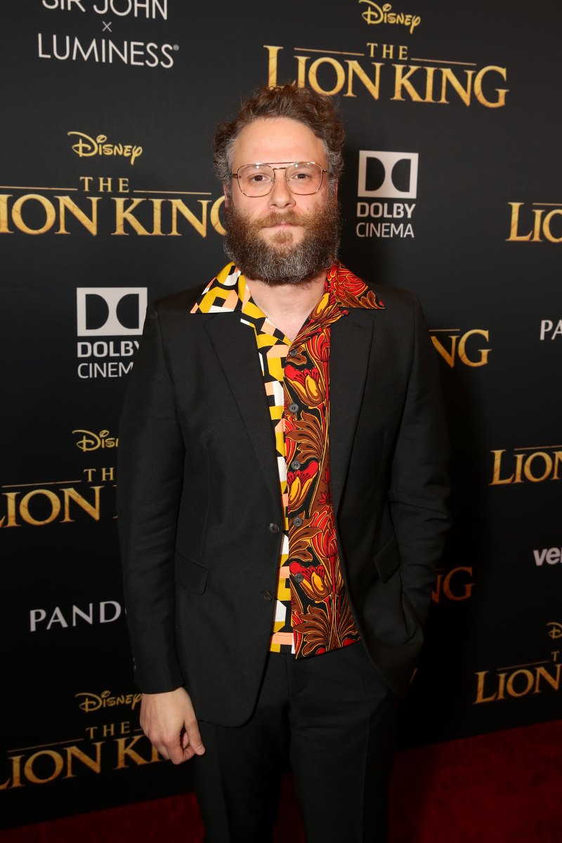 Seth Rogen Jungle Print Shirt Lion King Premiere