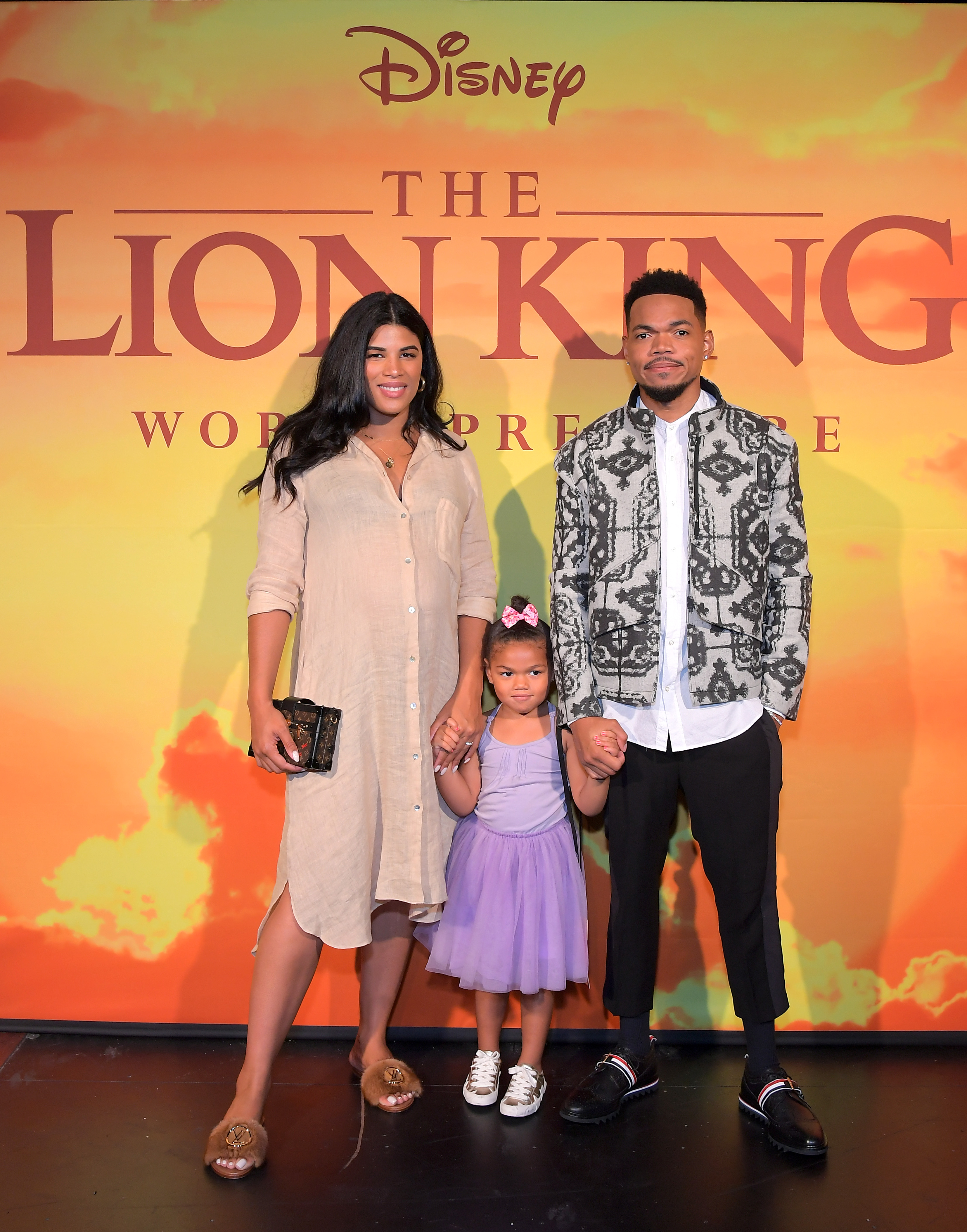 Kirsten Corley, Kensli Bennett, and Chance The Rapper Lion King Premiere