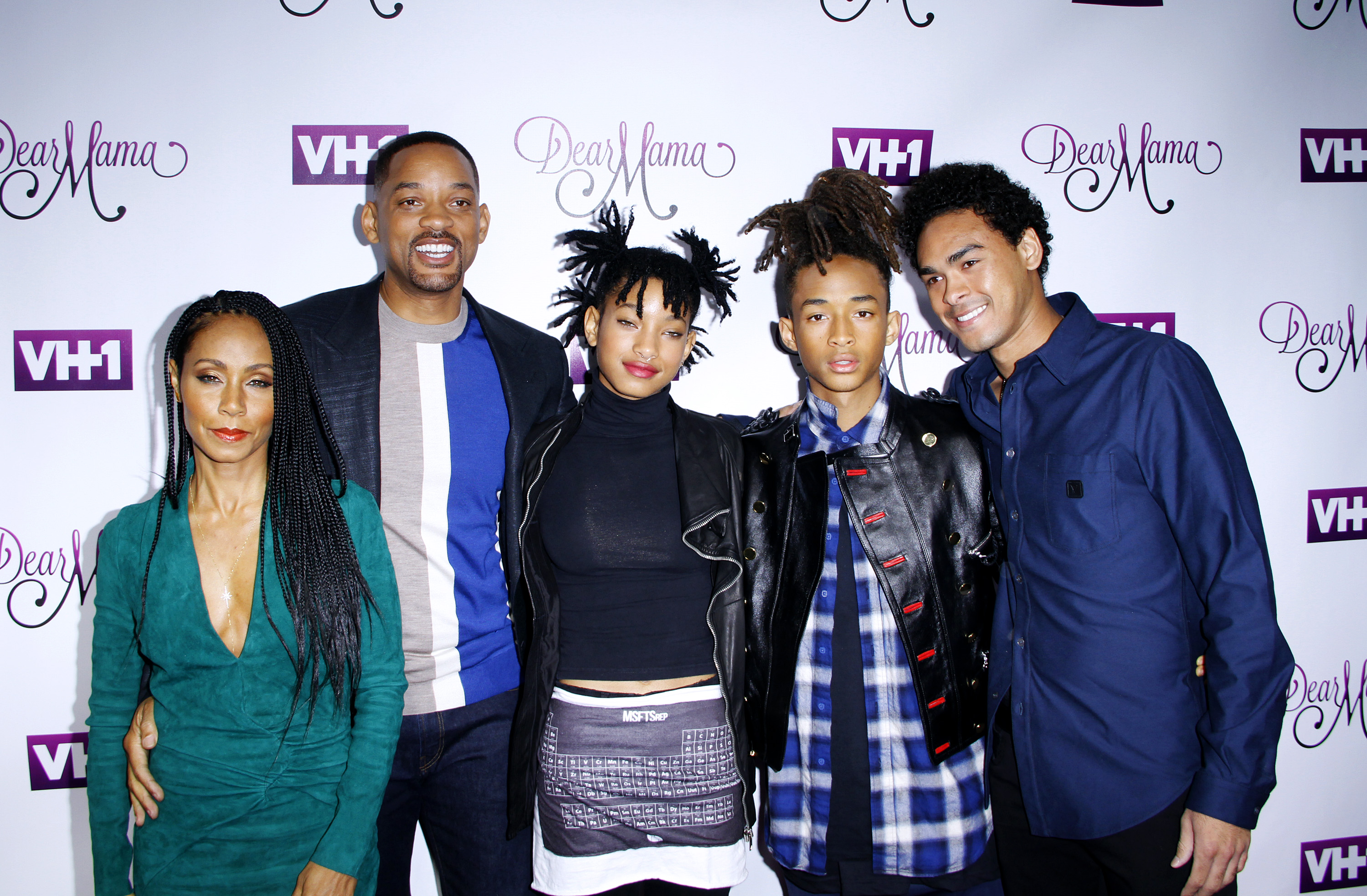 Jada Pinkett Smith, Will Smith, Willow Smith, Jaden Smith and Trey Smith