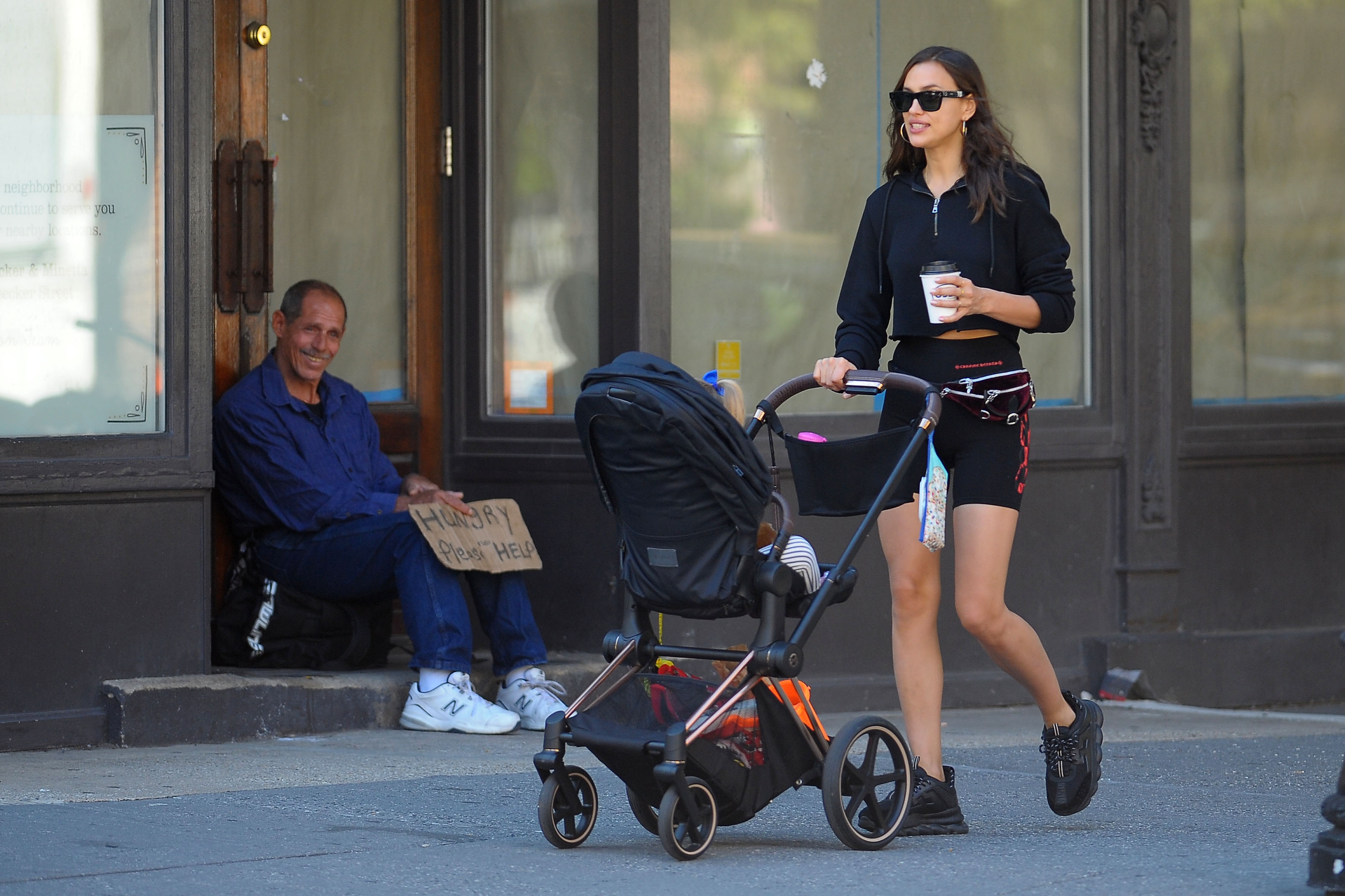 Irina Shayk walking in NYC with daughter Lea
