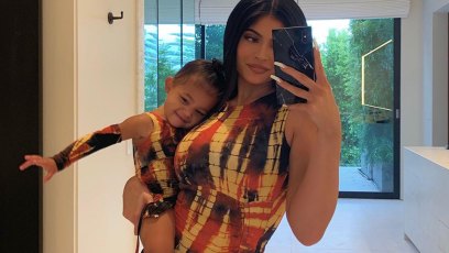 Kylie Jenner Holding Stormi Webster in Matching Outfits
