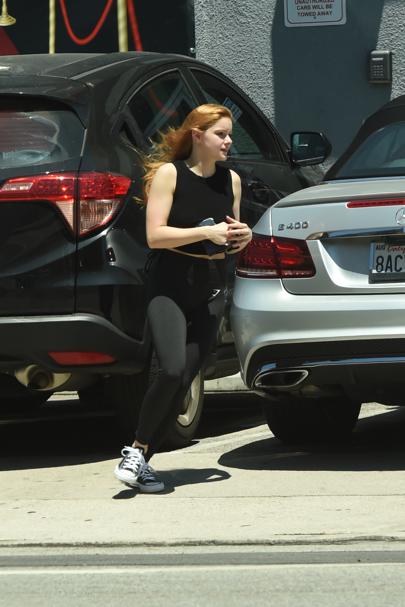 Ariel Winter With Red Hair and No Makeup in Los Angeles
