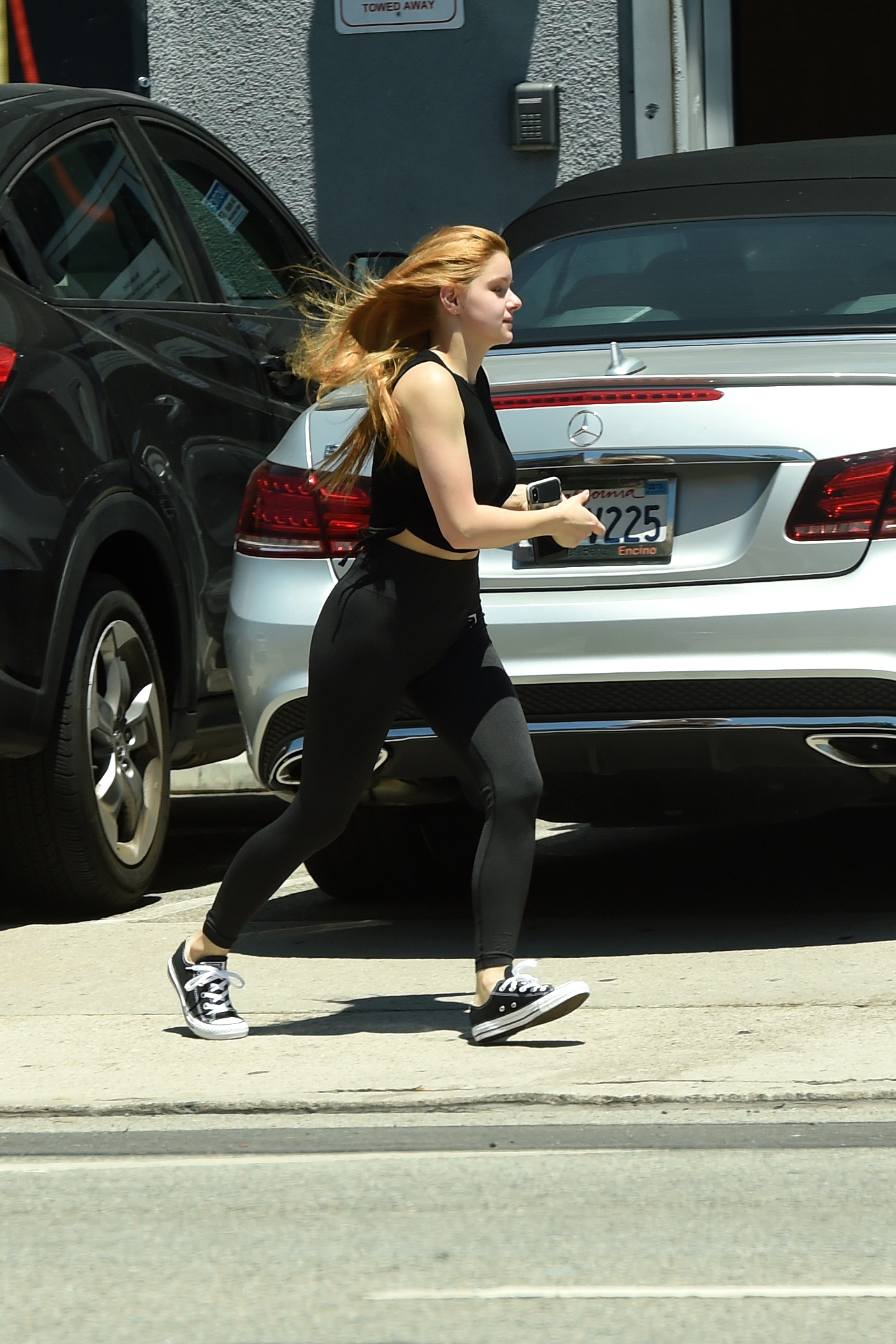 Ariel Winter With Red Hair and No Makeup in Los Angeles