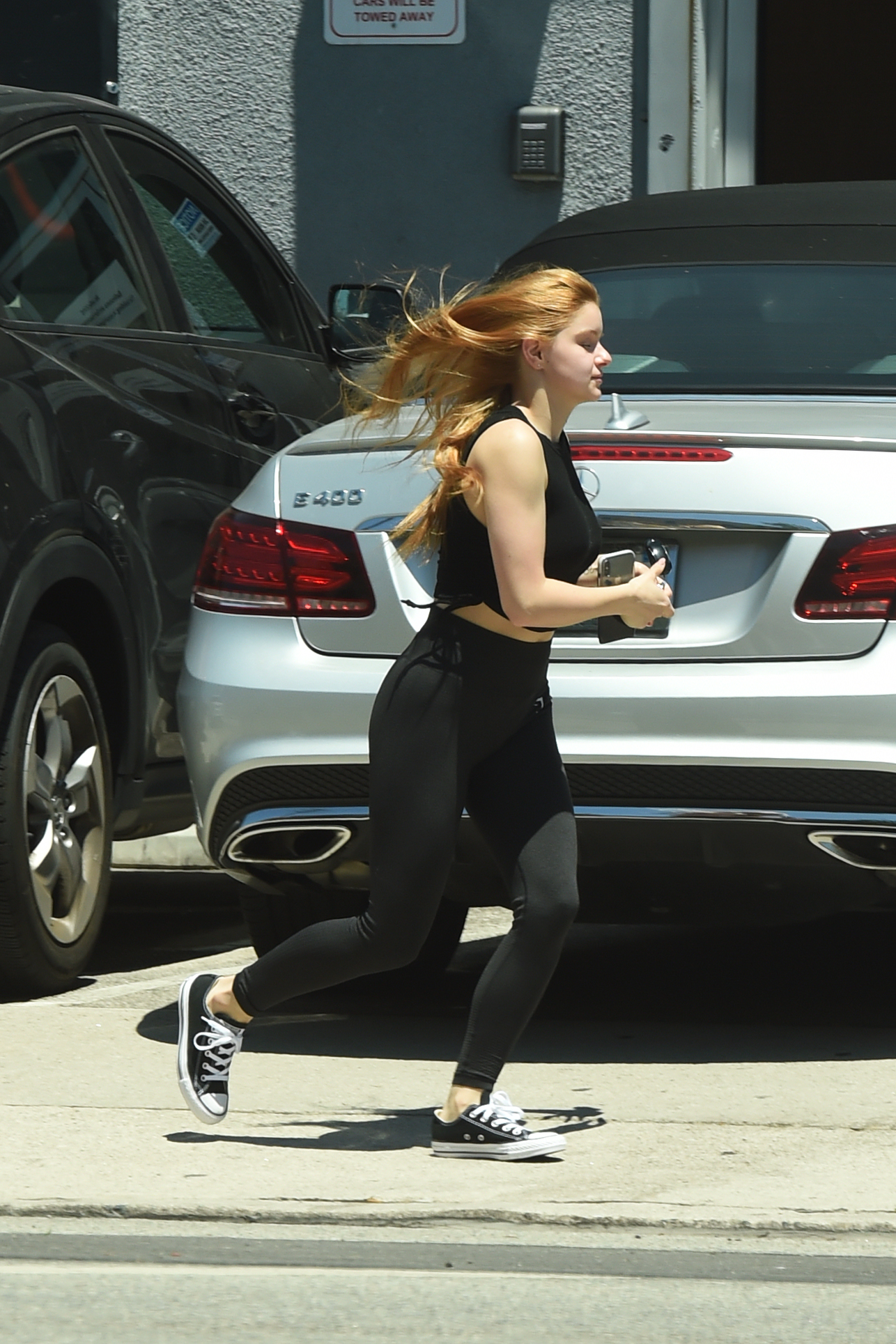 Ariel Winter With Red Hair and No Makeup in Los Angeles