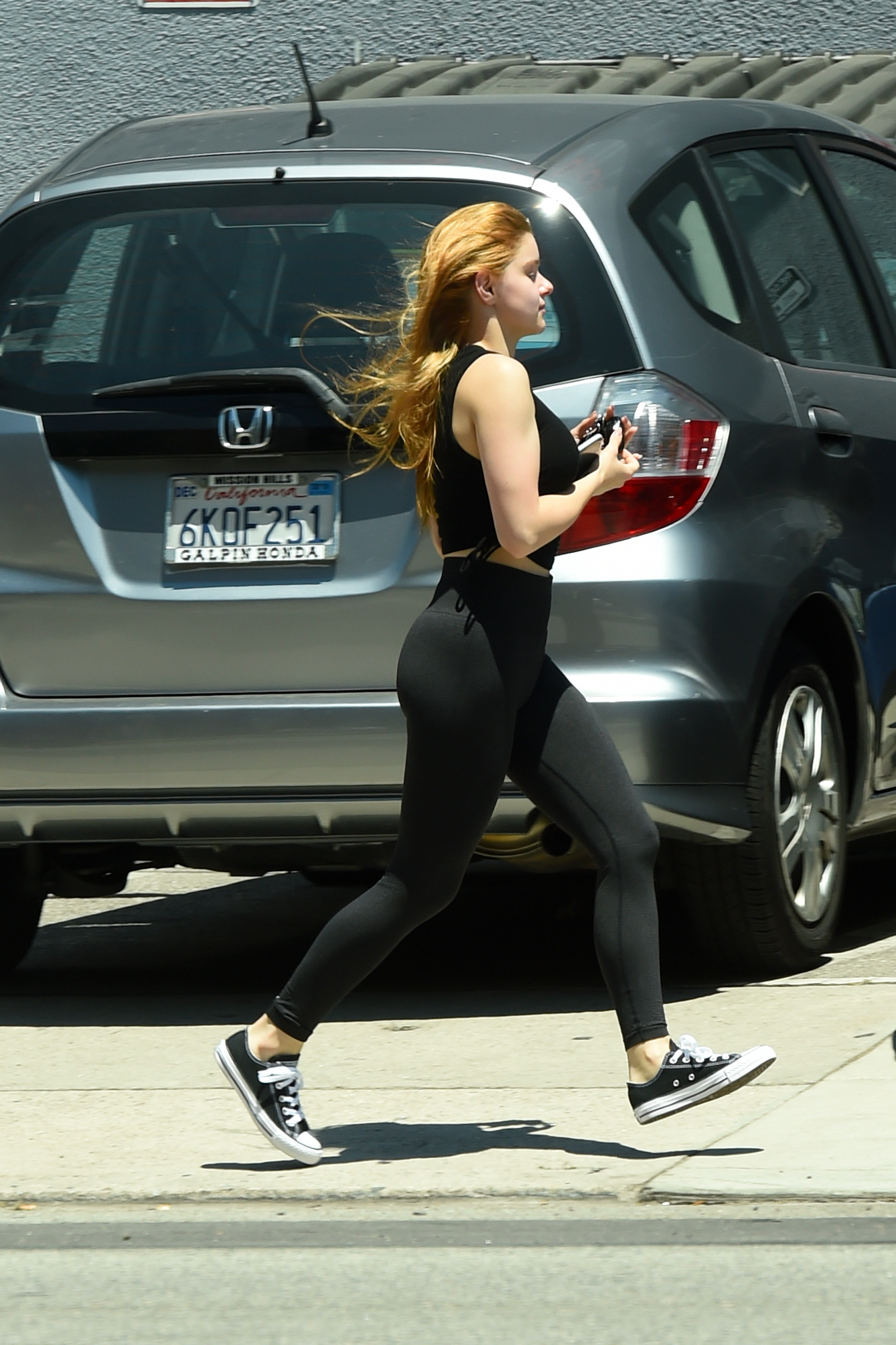 Ariel Winter With Red Hair and No Makeup in Los Angeles