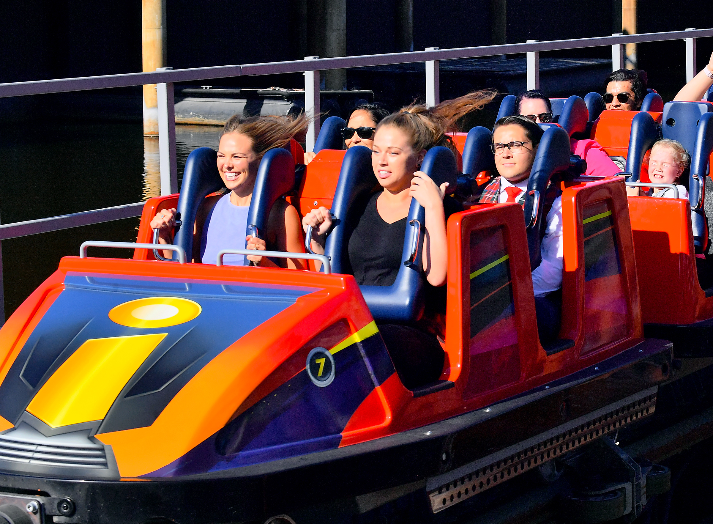 Hannah Brown Wearing Mickey Mouse Ears at Disneyland