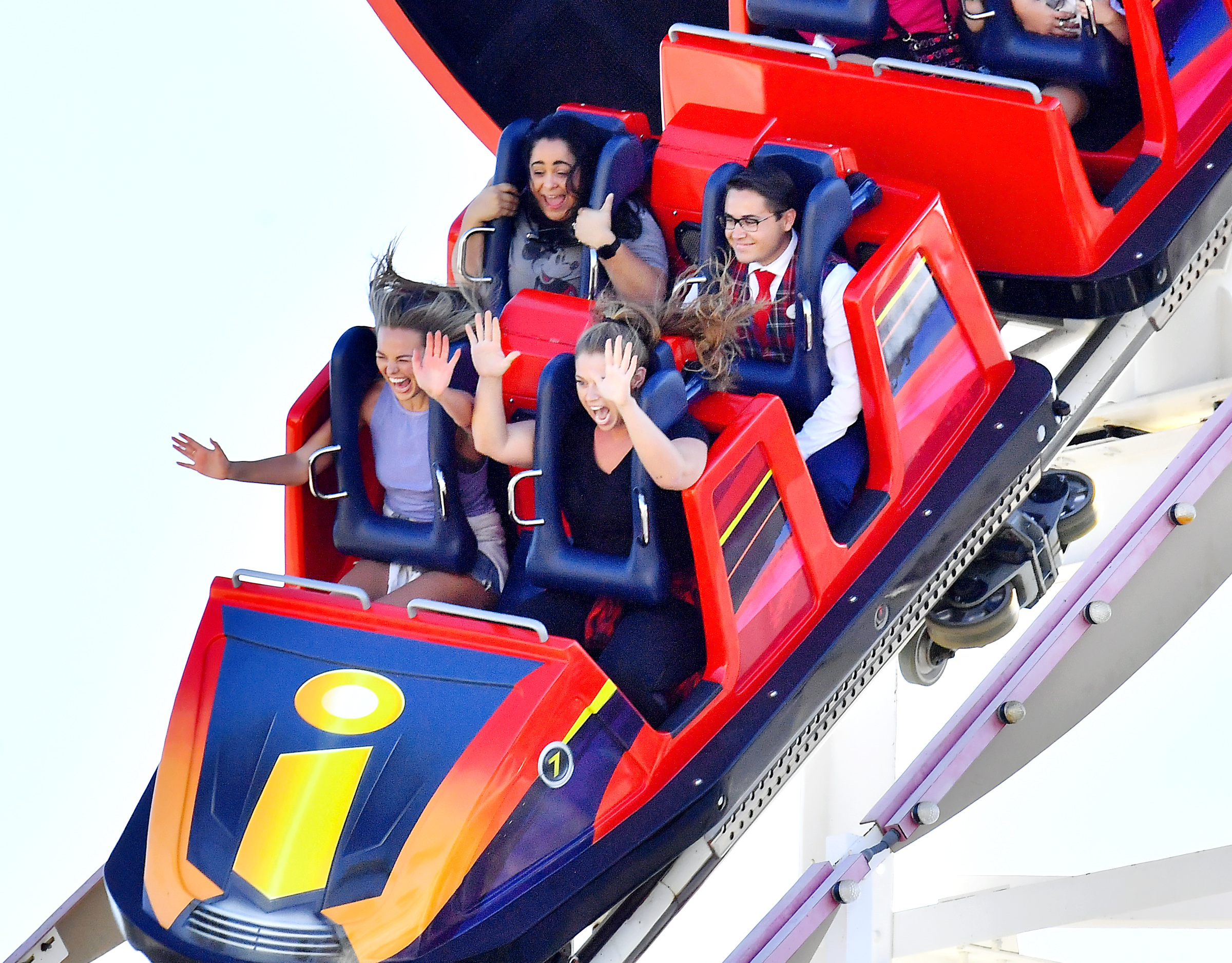 Hannah Brown Wearing Mickey Mouse Ears at Disneyland