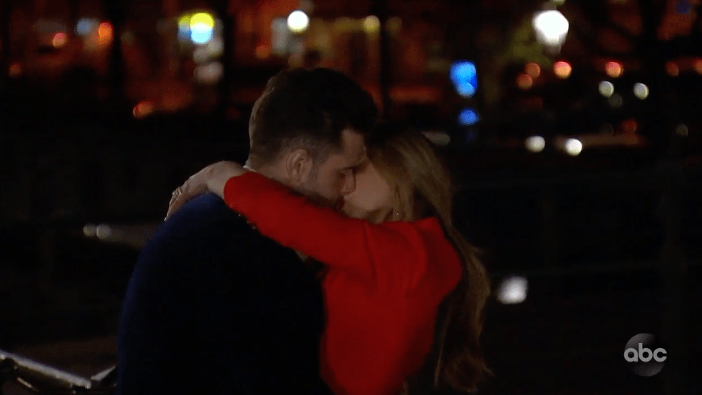 Hannah and Jed Kissing on The Bachelorette