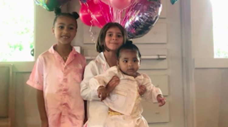 North West True Thompson and Penelope Disick at ihop for birthday party
