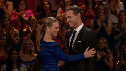 Hannah and Peter Hugging on The Bachelor