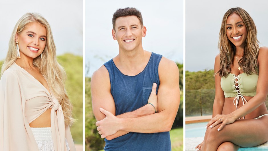 Side-by-Side Photos of Demi Burnett, Blake Hortsmann and Tayshia Adams on Bachelor in Paradise
