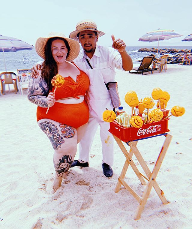 Tess Holliday in Orange Bikini