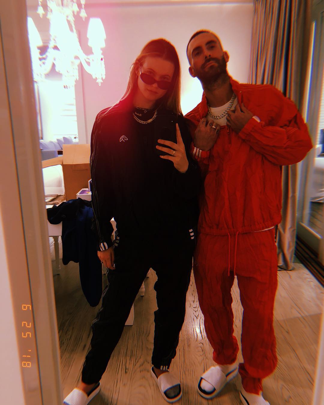 Behati Prinsloo and Adam Levine