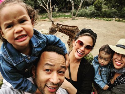 Chrissy Teigen and John Legend Luna Stephens Miles Stephens