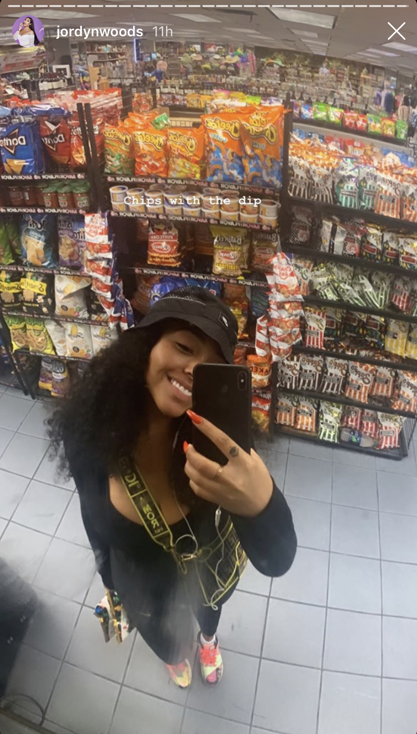 Jordyn Woods in the Chips Aisle