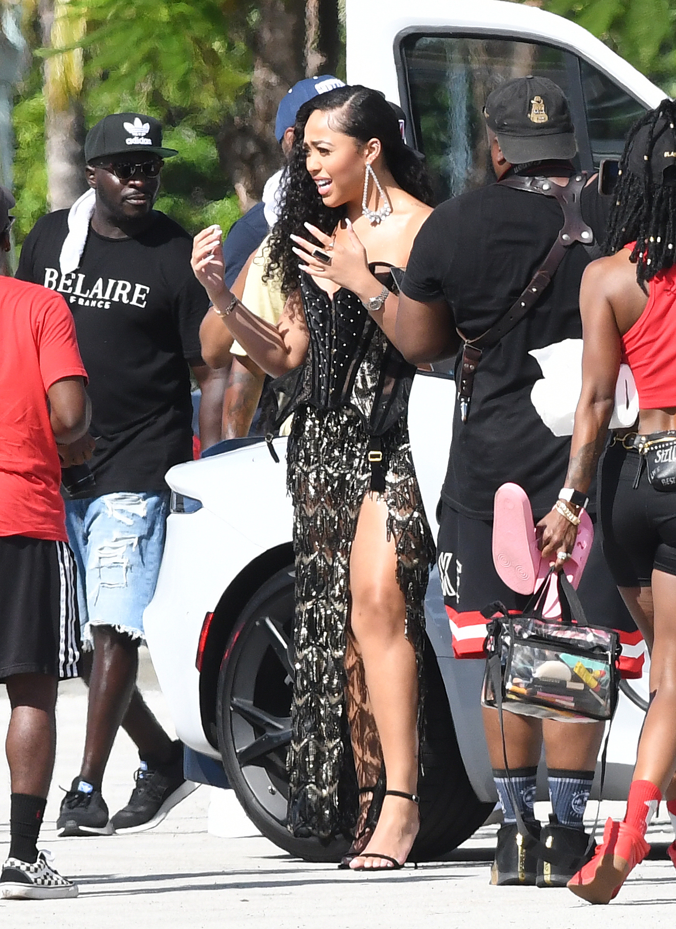 Jordyn Woods in a Dress
