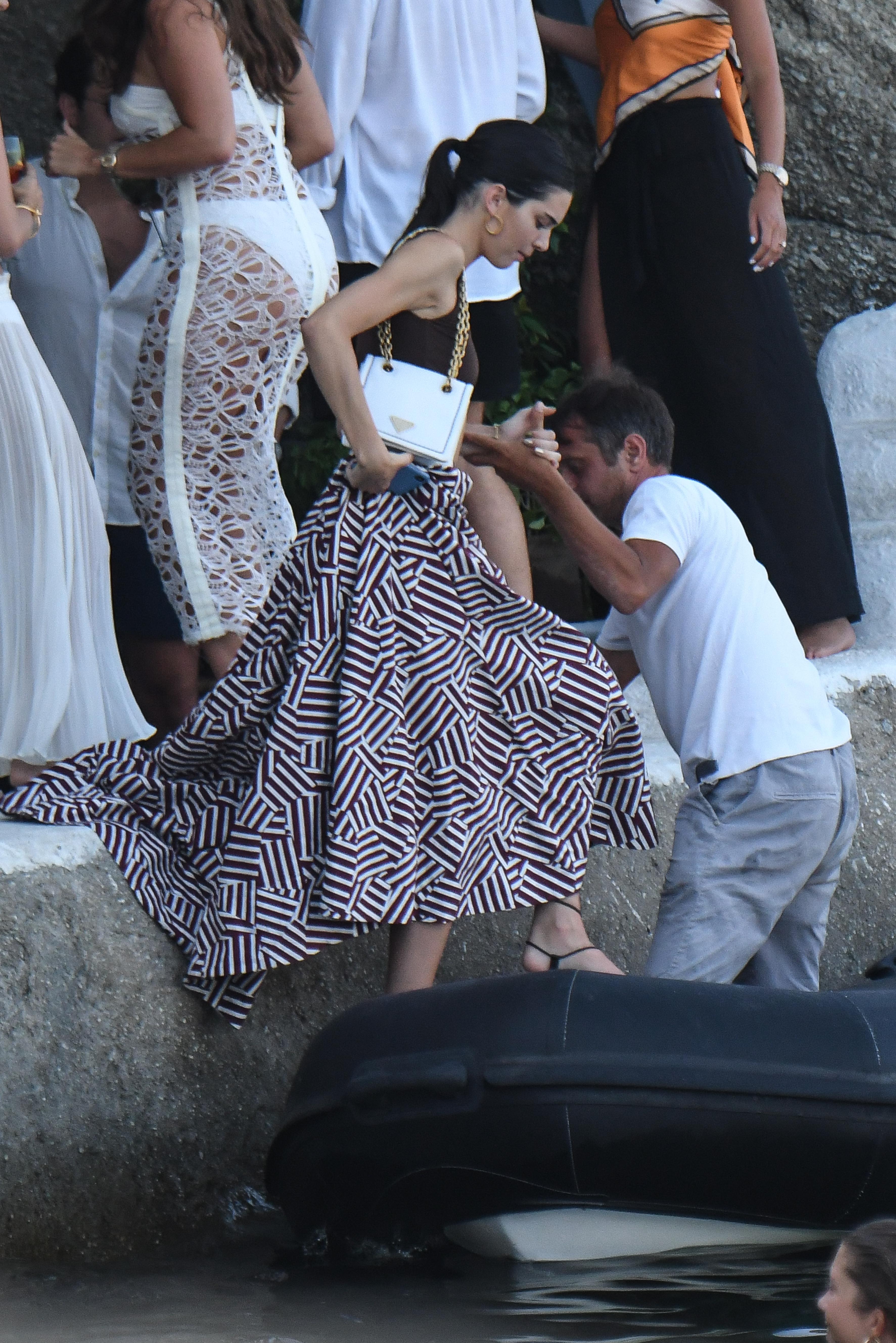 Kendall Jenner on a Boat in Mykonos, Greece