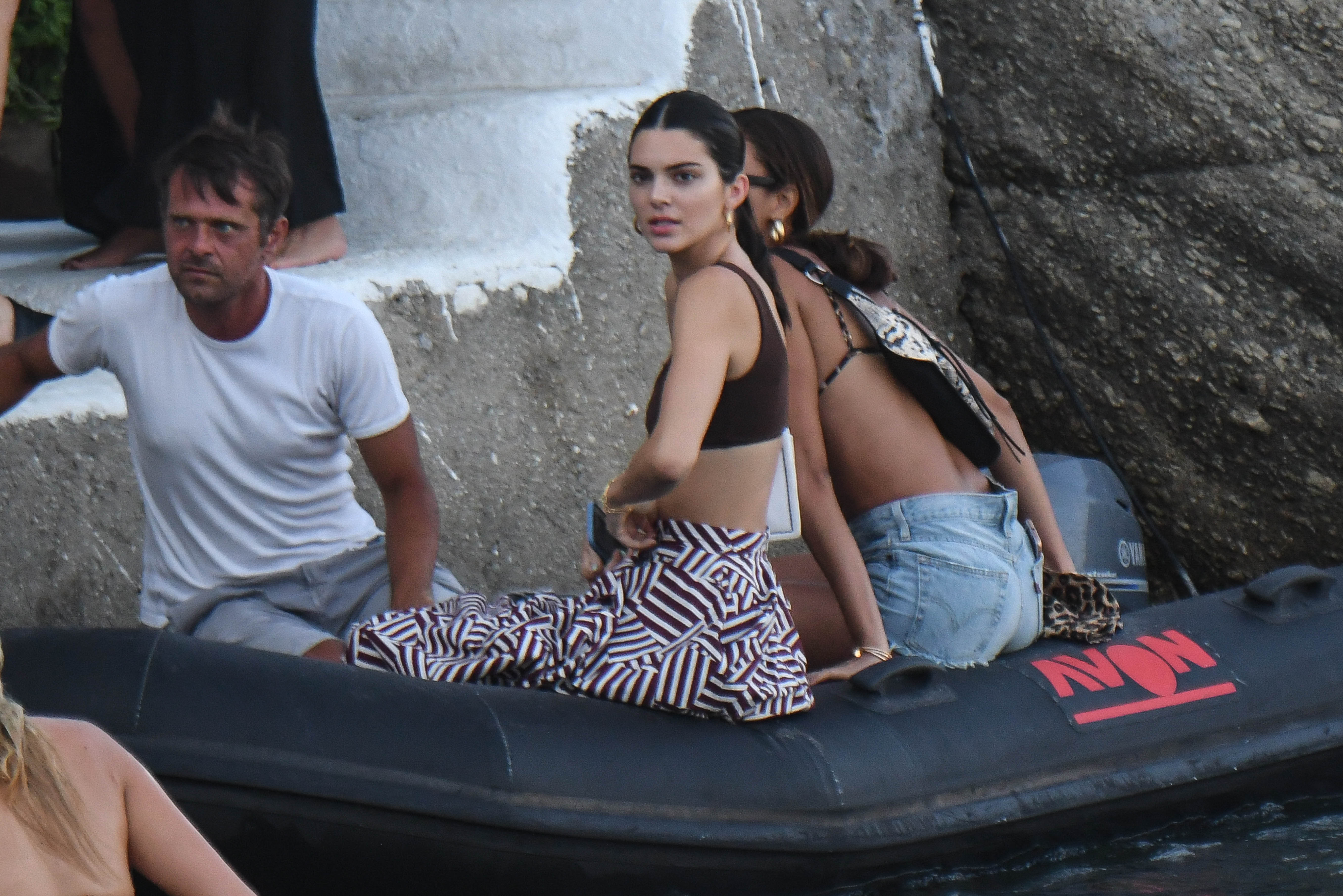 Kendall Jenner on a Boat in Mykonos, Greece