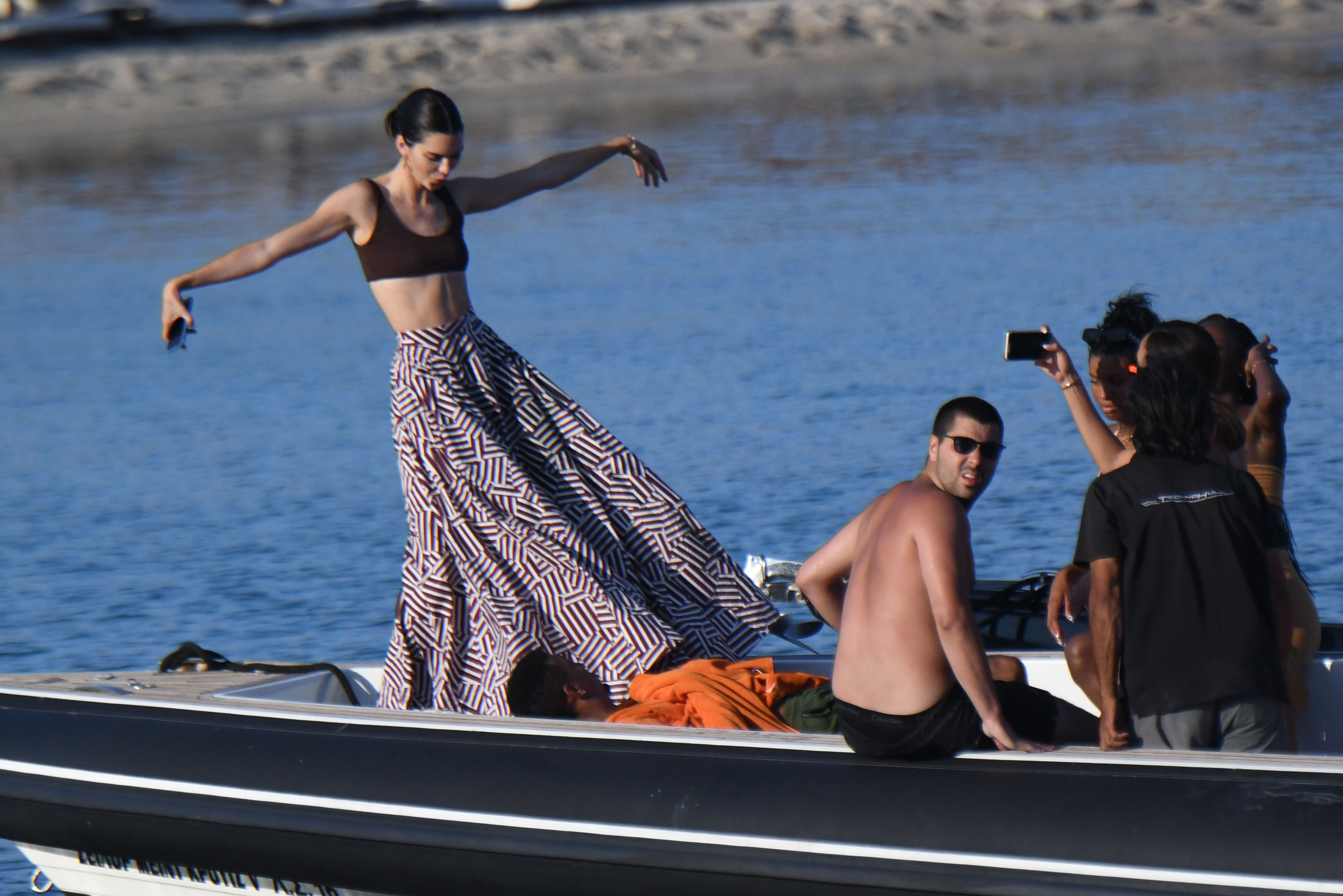Kendall Jenner on a Boat in Mykonos, Greece