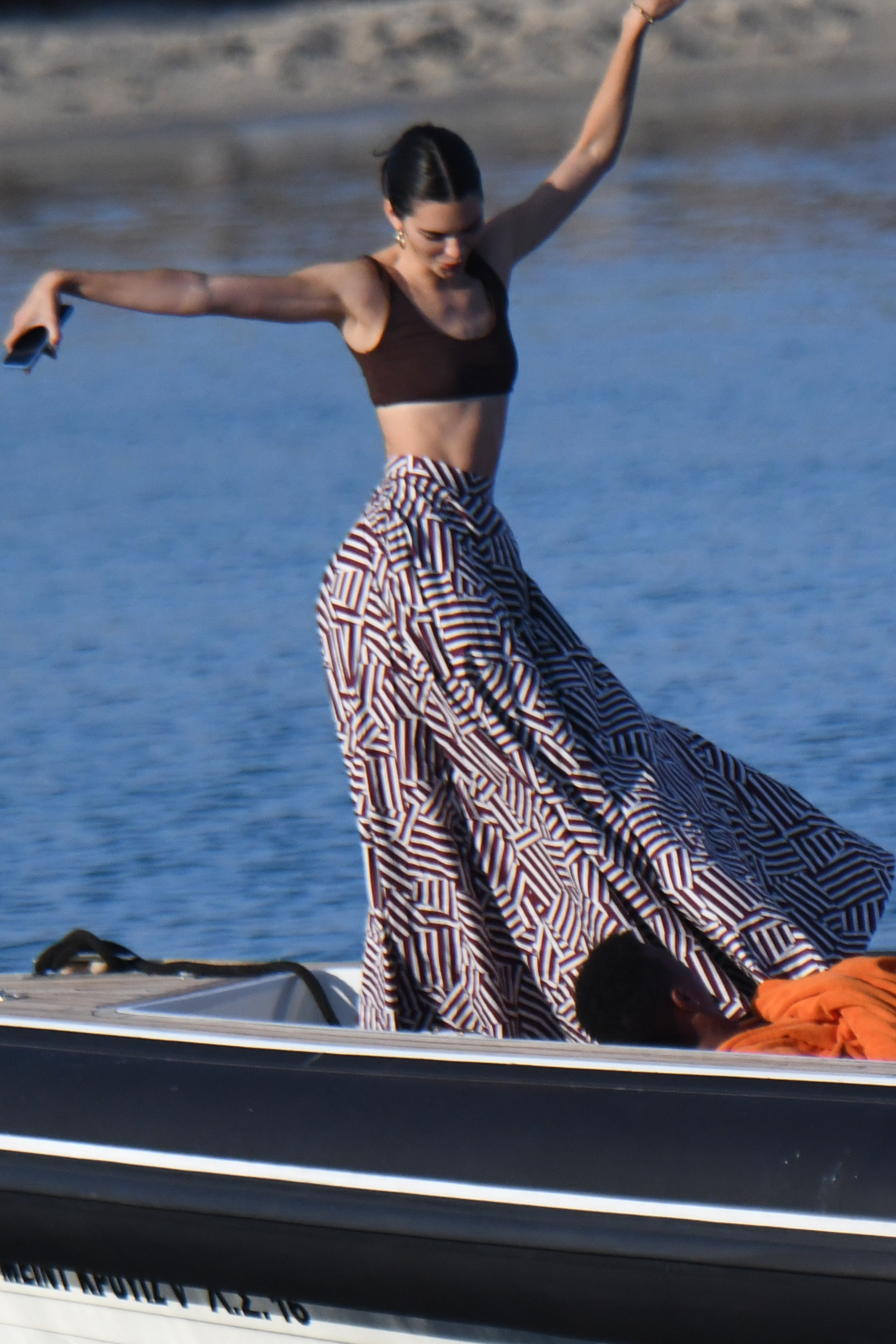 Kendall Jenner on a Boat in Mykonos, Greece