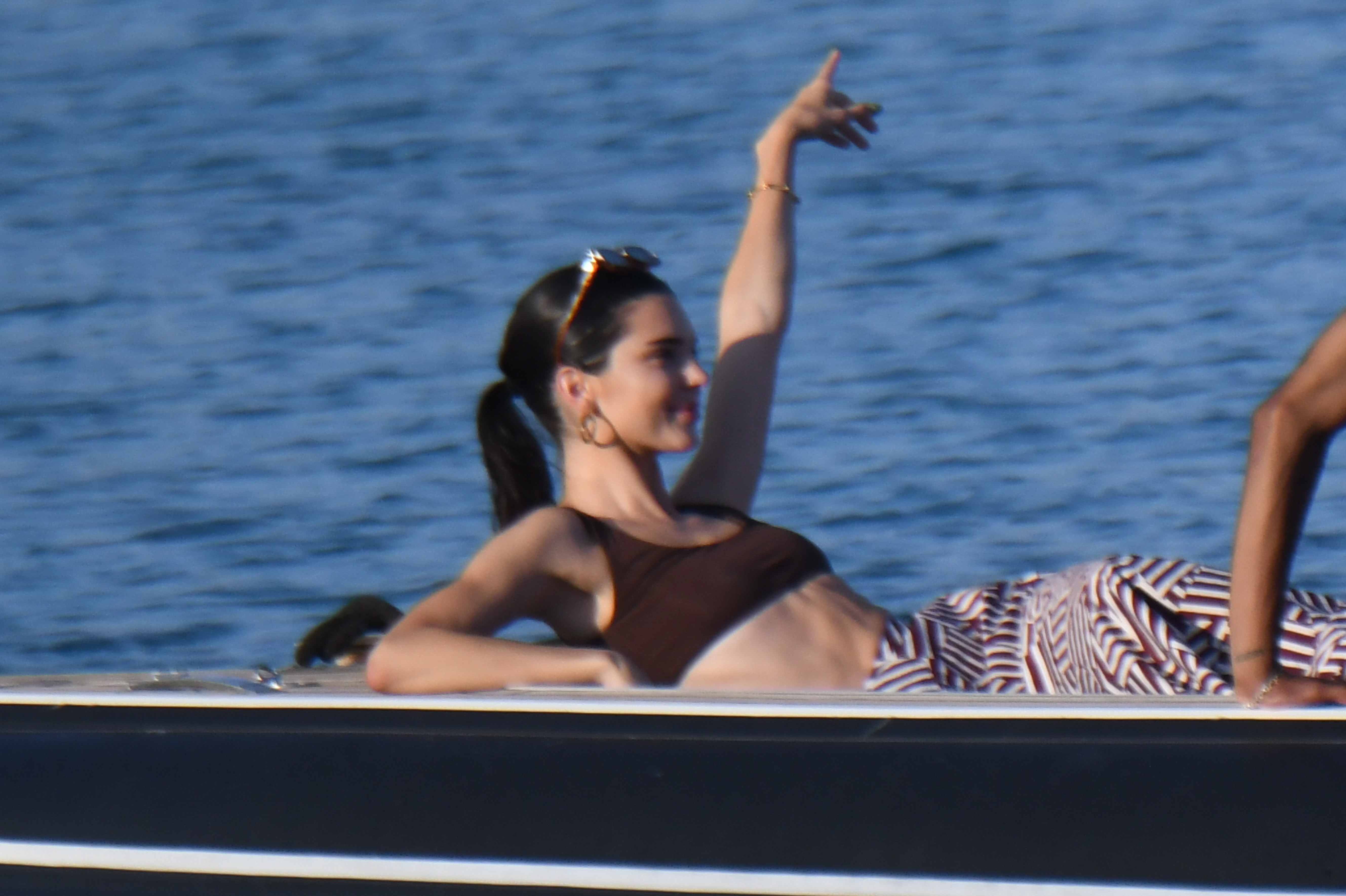 Kendall Jenner on a Boat in Mykonos, Greece