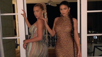 Kylie Jenner and Stassie Karanikolaou long braids missoni dresses