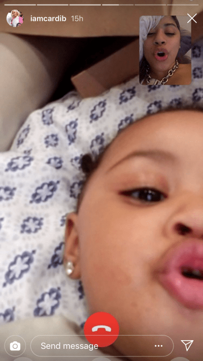 Cardi B's Daughter Kulture and Sister Hennessy on FaceTime