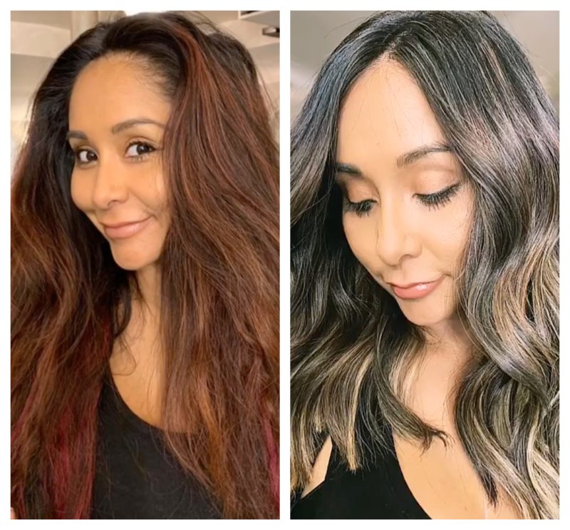 A split image of Nicole "Snooki" Polizzi