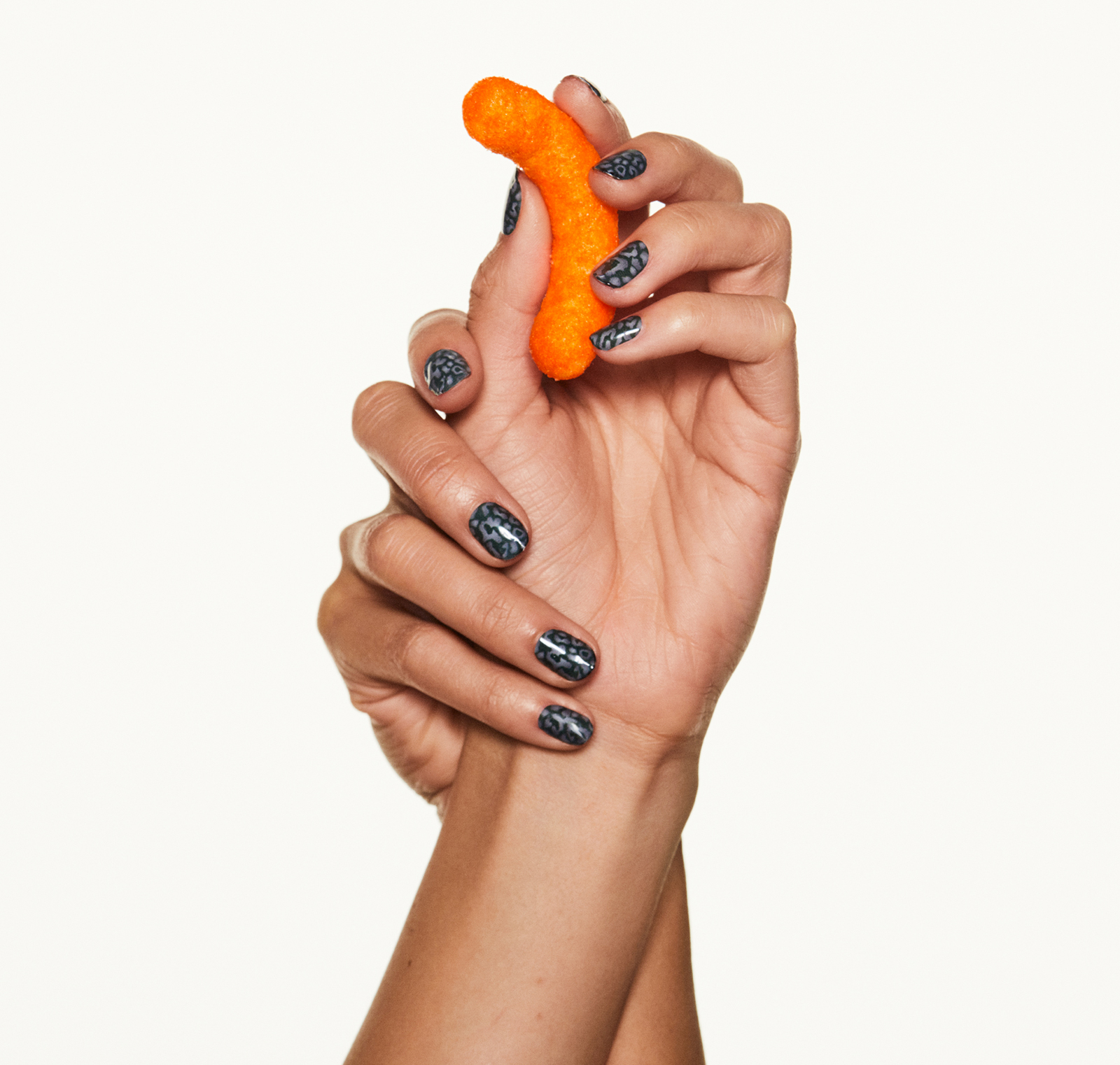 Cheetos House of Flamin Haute Black Cheetah Nails