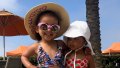 Dream Kardashian True Thompson Pool Day Swimsuits Together