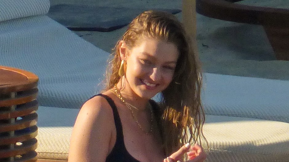 Gigi Hadid in Greece Wearing a Bathing Suit