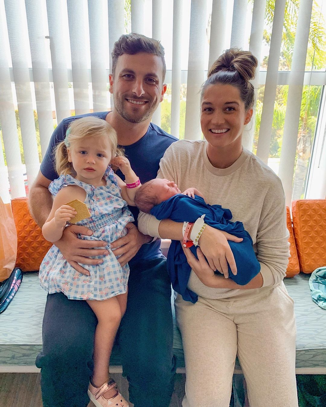 Jade Liz Roper and Tanner Tolbert with Emmy and Brooks