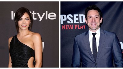 Jenna Dewan and Steve Kazee Cuddling on a Plane