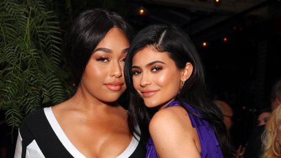 Kylie Jenner Wearing a Pruple Dress With Jordyn Woods