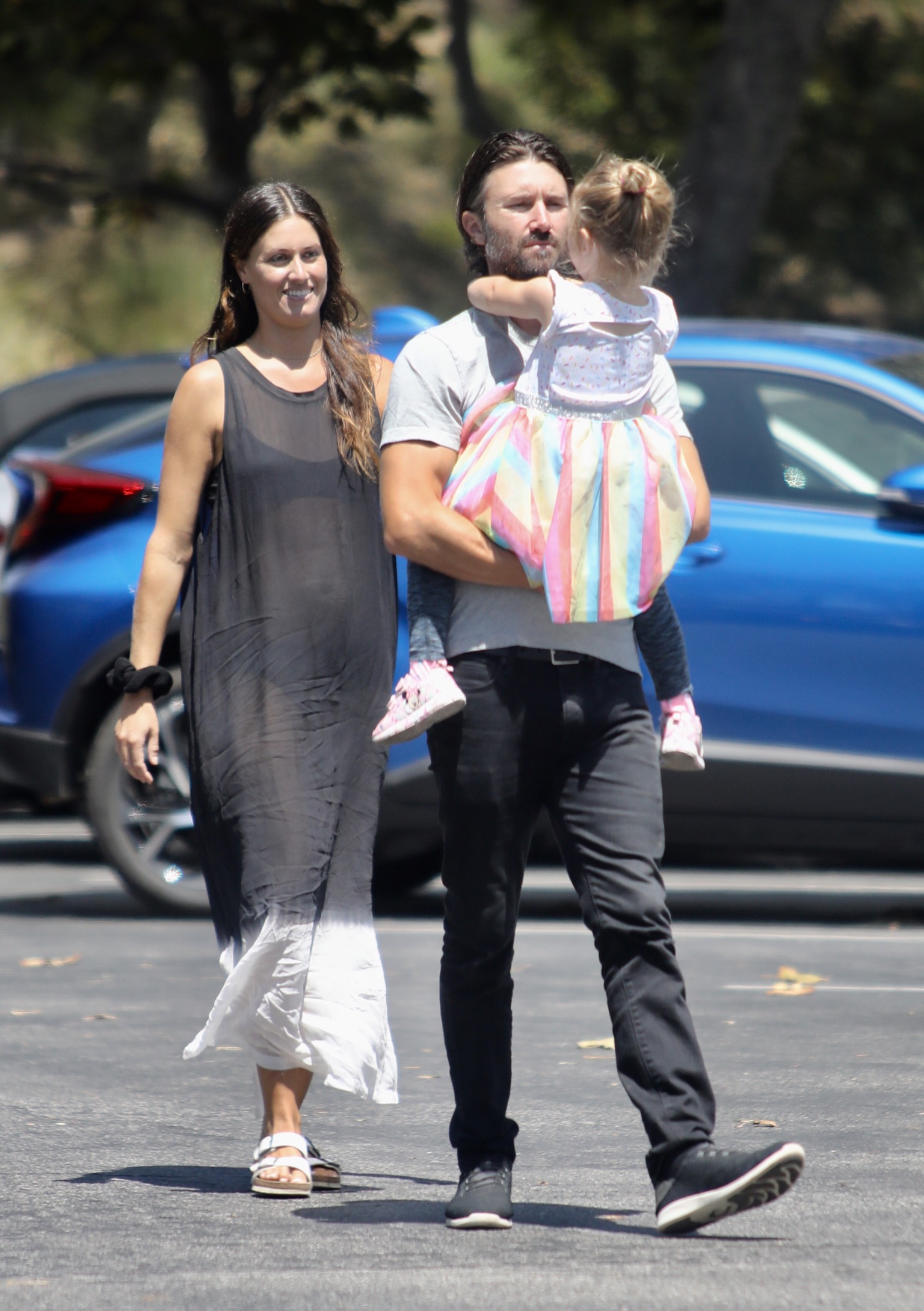 Brandon Jenner and pregnant girlfriend Cayley Stoker Walk Together With His Daughter Eva