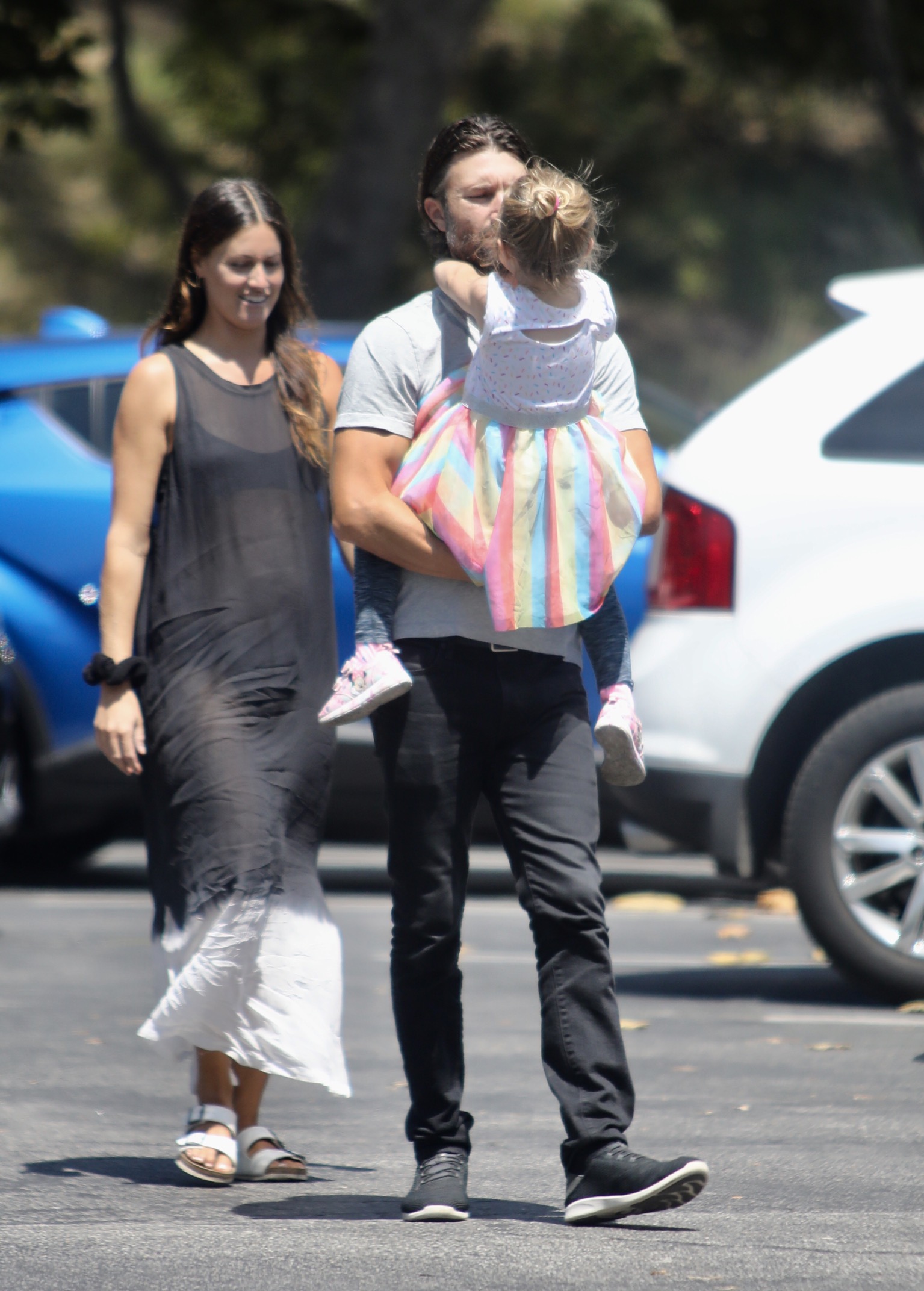 Brandon Jenner and Pregnant Girlfriend Cayley Stoker Expecting Twins in sheer dress