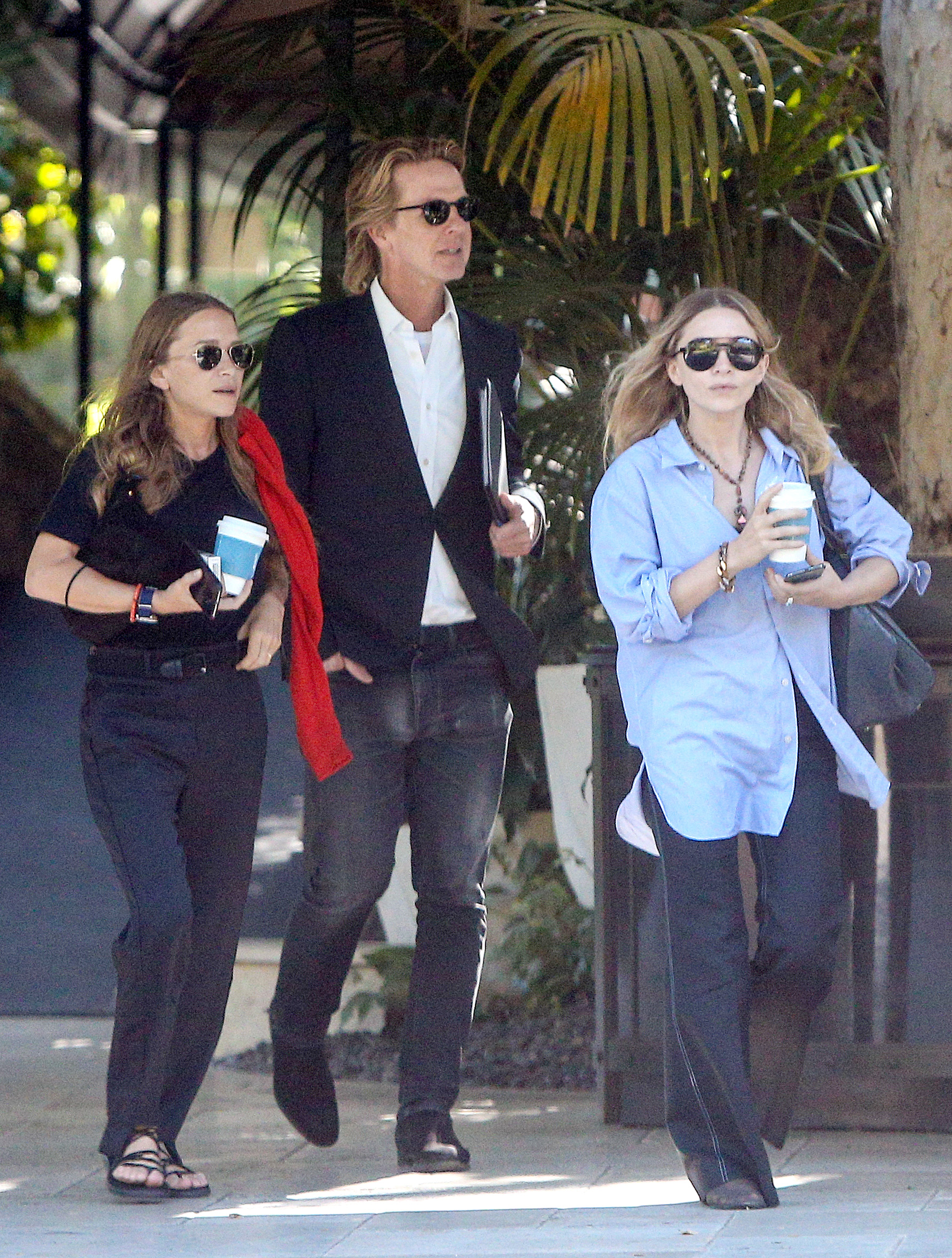 The Olsen Look Chic While Stepping Out for Meeting in