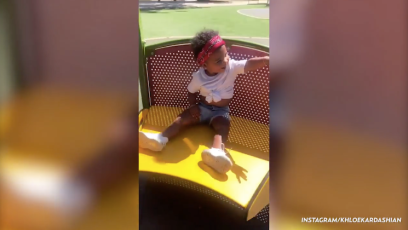 True Thompson at the Playground Khloe Kardashian Instagram Story