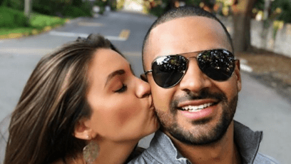 Angela and Clay Kissing