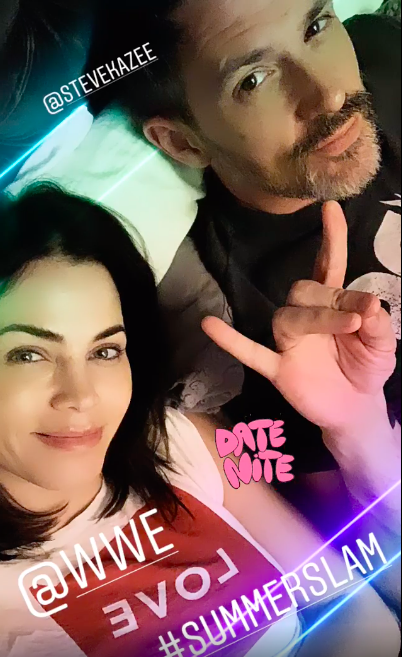 Jenna Dewan and Steve Kazee Watch Wrestling WWE SummerSlam While Cuddling on the Couch