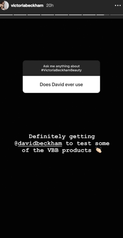 Victoria Beckham Instagram Story