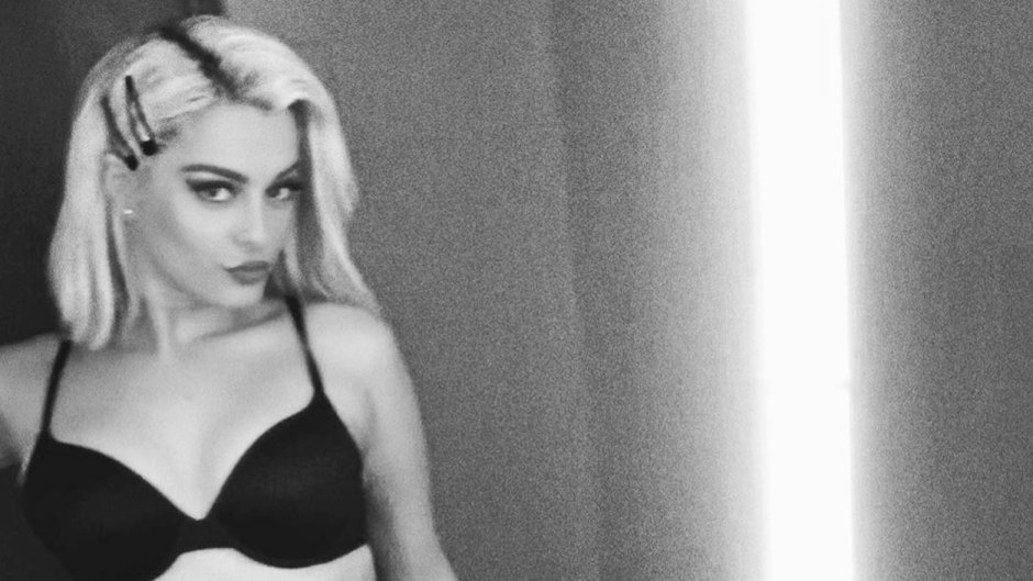 Bebe Rexha Black and White Mirror Selfie Clap Back That She's Too Old to be Sexy