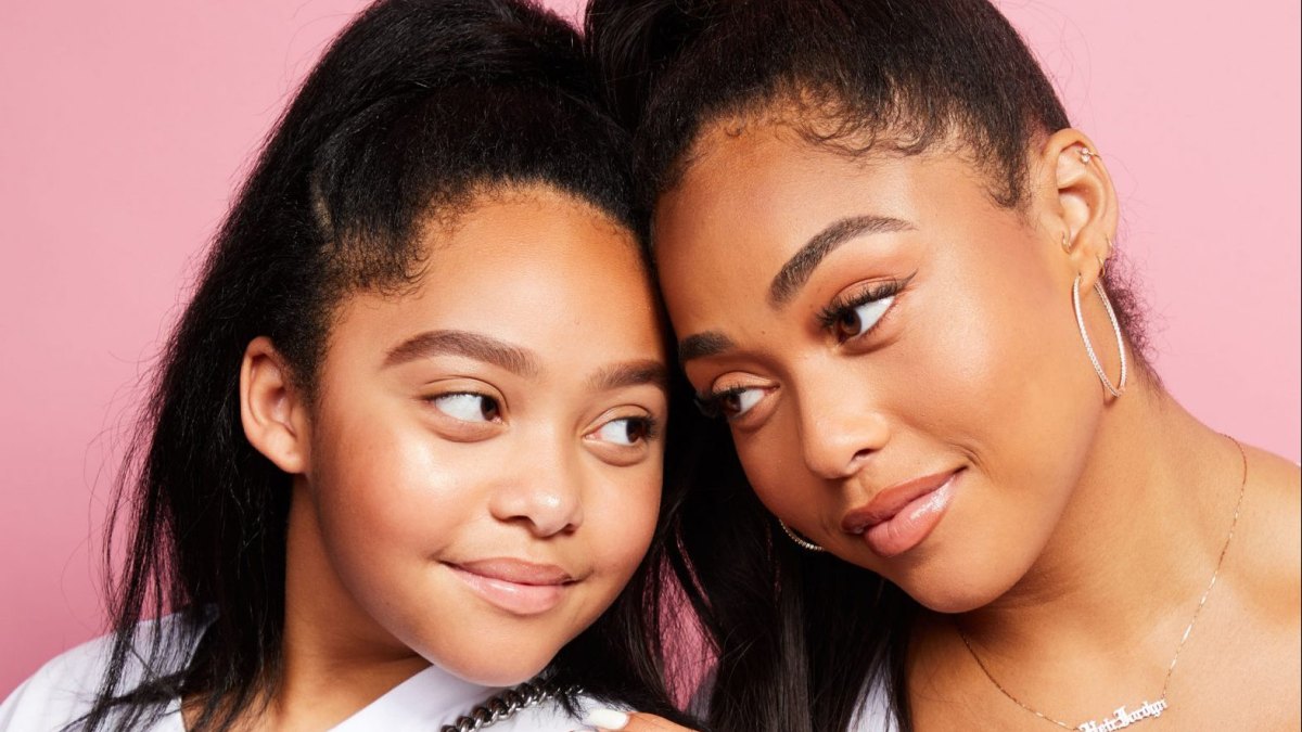Jordyn Woods and Jodie Woods Looking at Each Other